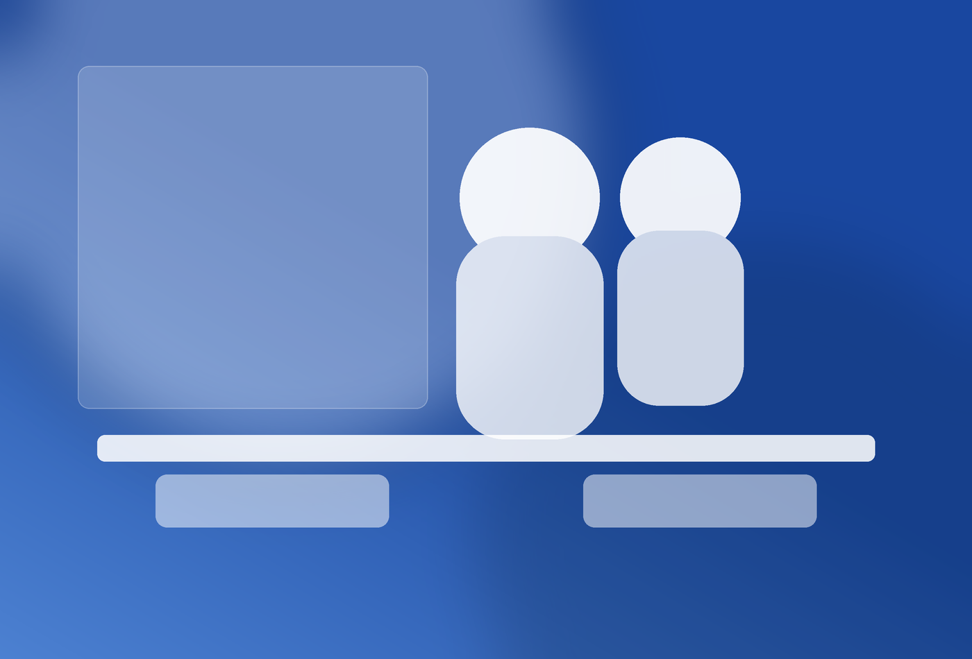 Abstract blue illustration of a planning session